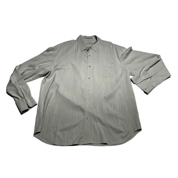 Tommy Bahama Beige Silk Shirt Size XL - Picture 8 of 8